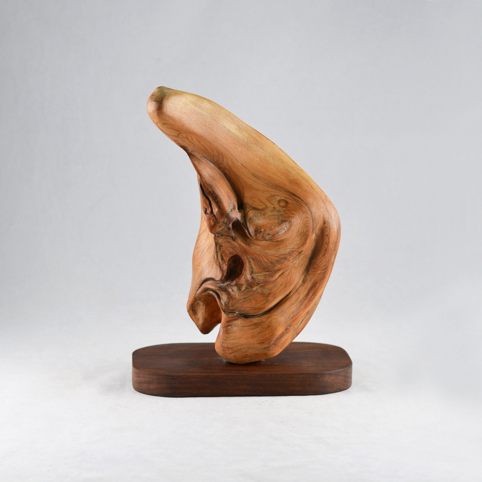 Modern Abstract Art Natural Wood Sculpture Tabletop Décor Etsy