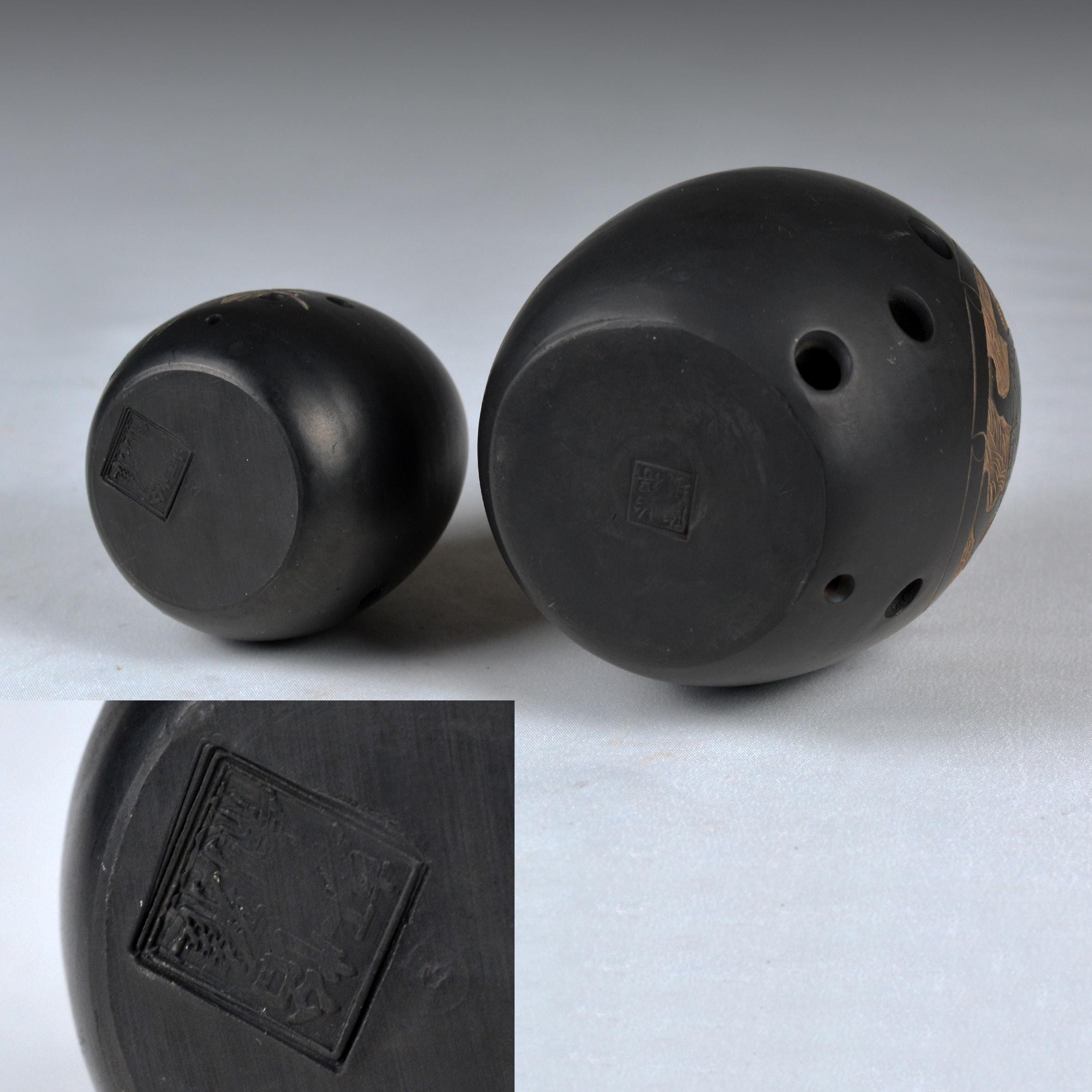 Vintage Chinese Ceramic Xun: Hand-engraved 8-hole Musical