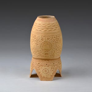 Vintage Handcrafted Very Detailed Gourd Art Made in Nicaragua 6.7”/17cm (N2954)