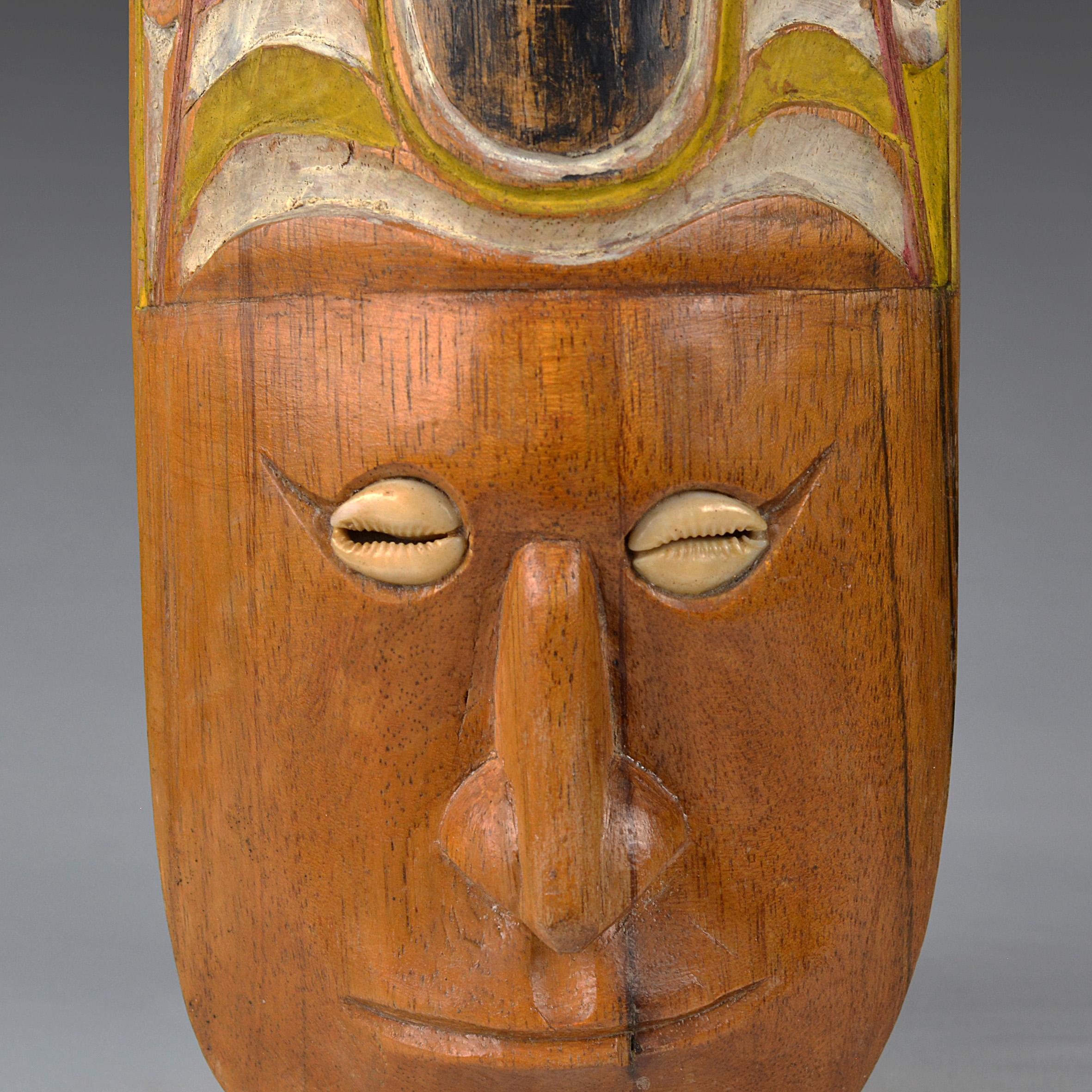 ヴィンテージセピック川マスク：パプアニューギニアの手彫り部族芸術