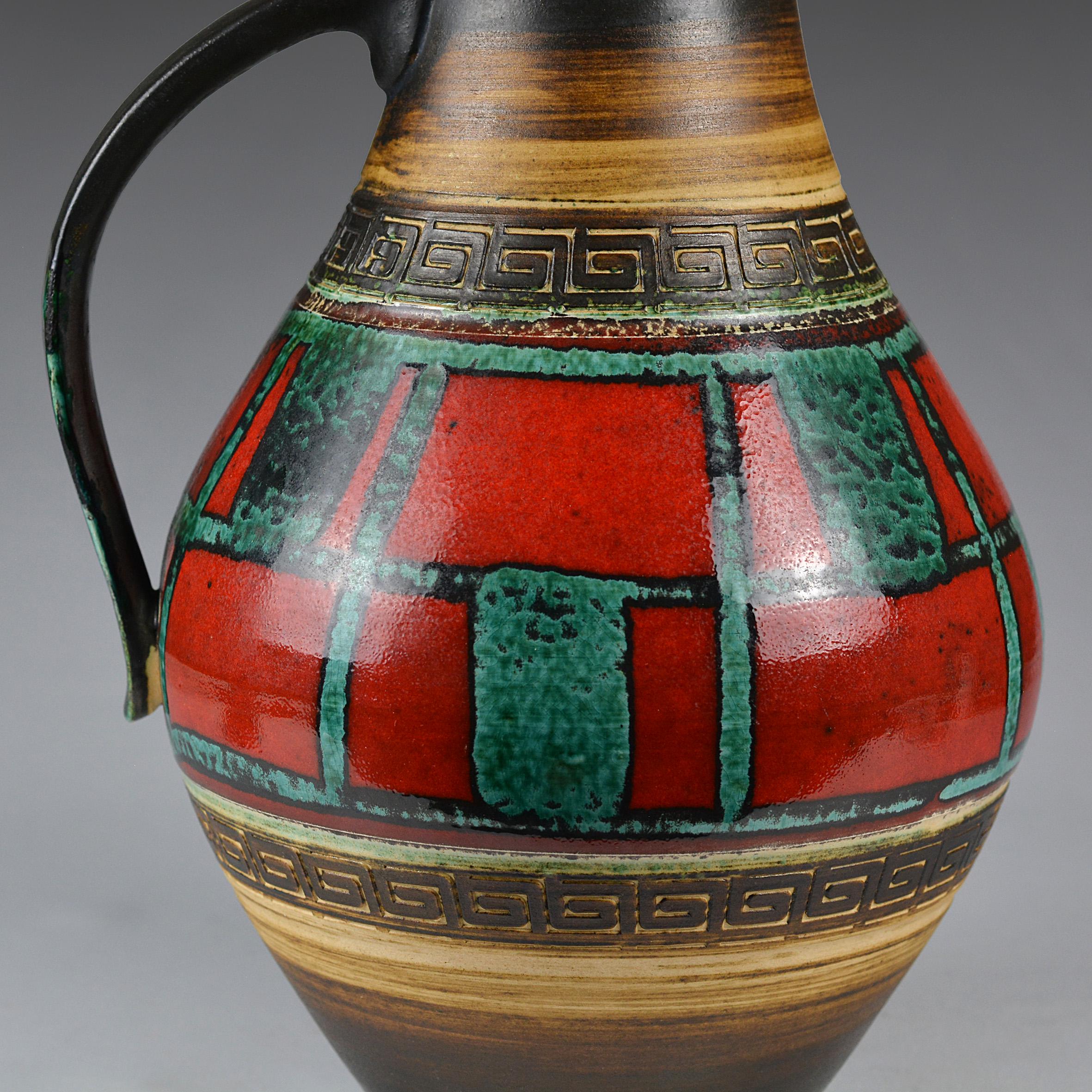 Fat Lava Vase: Mid-century Modern West German Pottery, Vintage