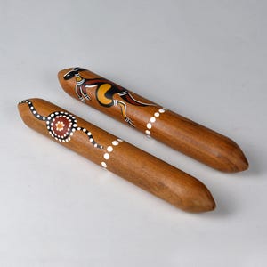 Vintage Australian Instrument Aboriginal Tribal Art Hand Painted ...
