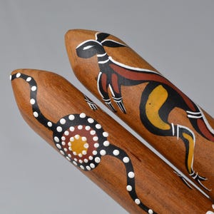 Vintage Australian Instrument Aboriginal Tribal Art Hand Painted ...