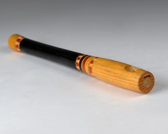 ヴィンテージ ラテンアメリカ民族楽器 手彫り木製フルート 長さ11.7