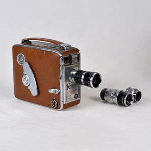 Keystone Olympic 8mmフィルムカメラ ムービー Vintage Keystone Olympic K-32 8mm Movie Compact Camera W/3 Lenses