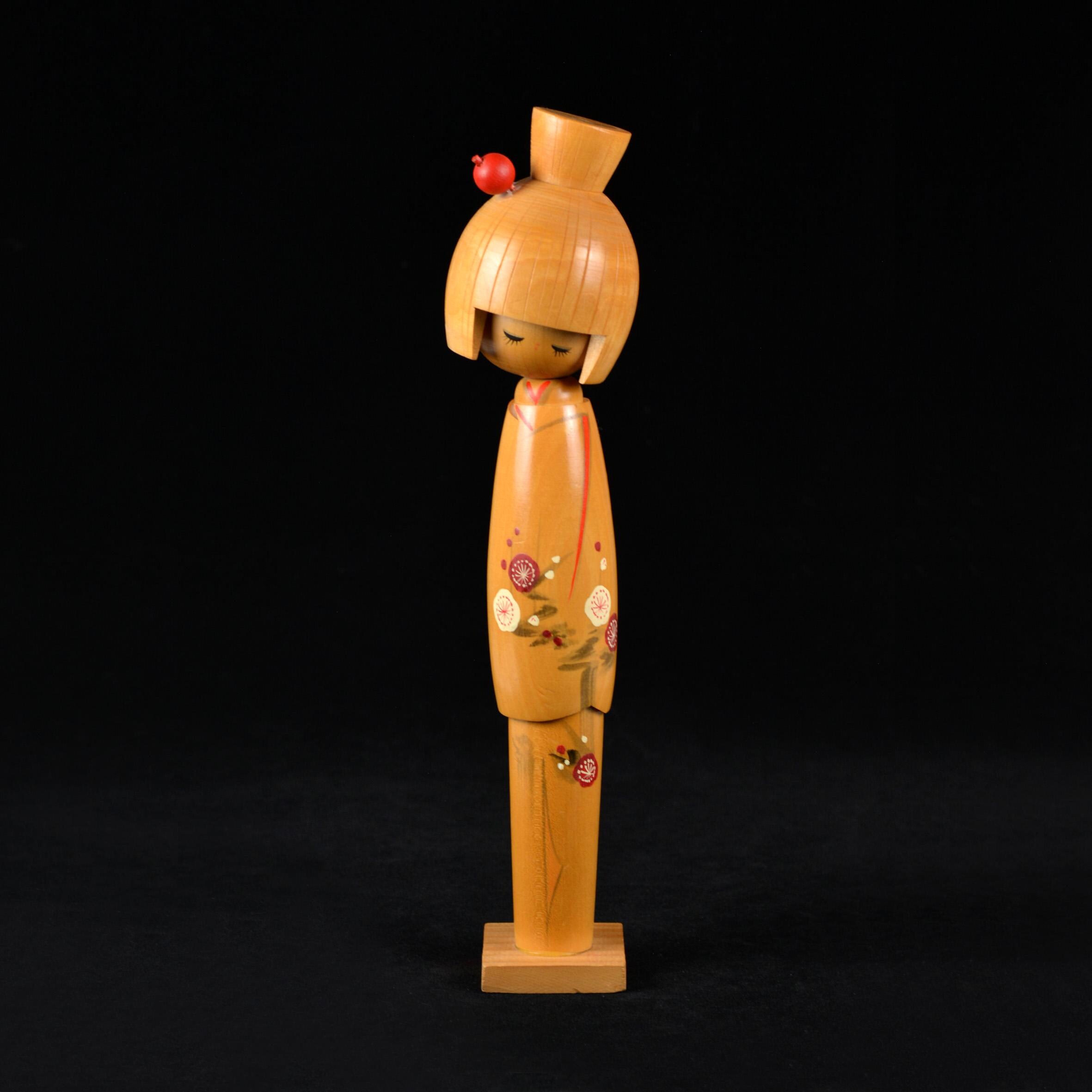 民芸品  日本一 ヴィンテージ手作りこけし：日本の伝統民芸品（13インチ/33 cm