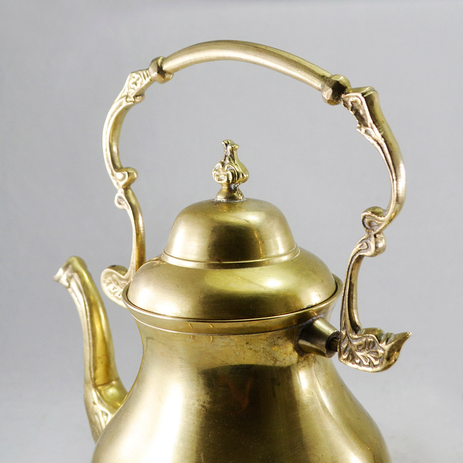Vintage Brass Tea Kettle on Warming Stand 4.8 lbs Etsy