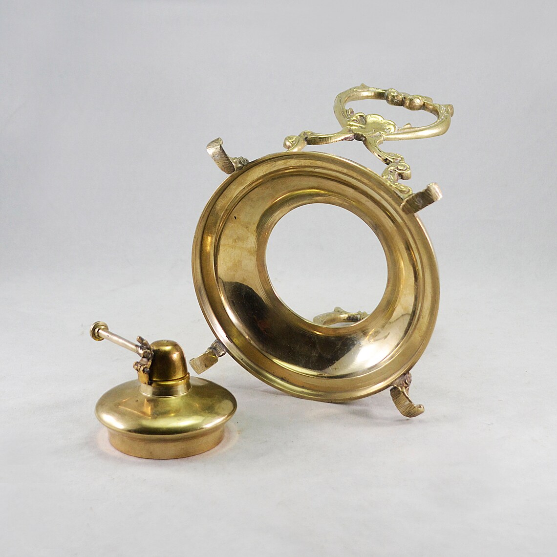Vintage Brass Tea Kettle on Warming Stand 4.8 lbs Etsy