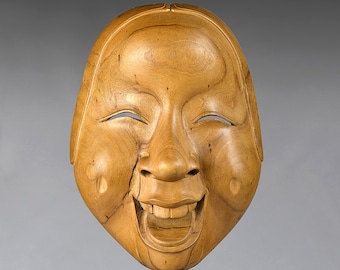 手作りおかめ面：日本の伝統民話の木工芸 - Etsy 日本