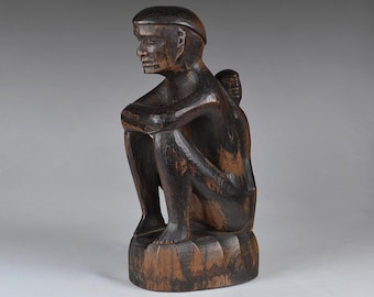 フィリピン BULUL 男 ブルル 木彫 プリミティブアート 置物 Ifugao artist - Bulul (male rice deity figure) - Ifugao people