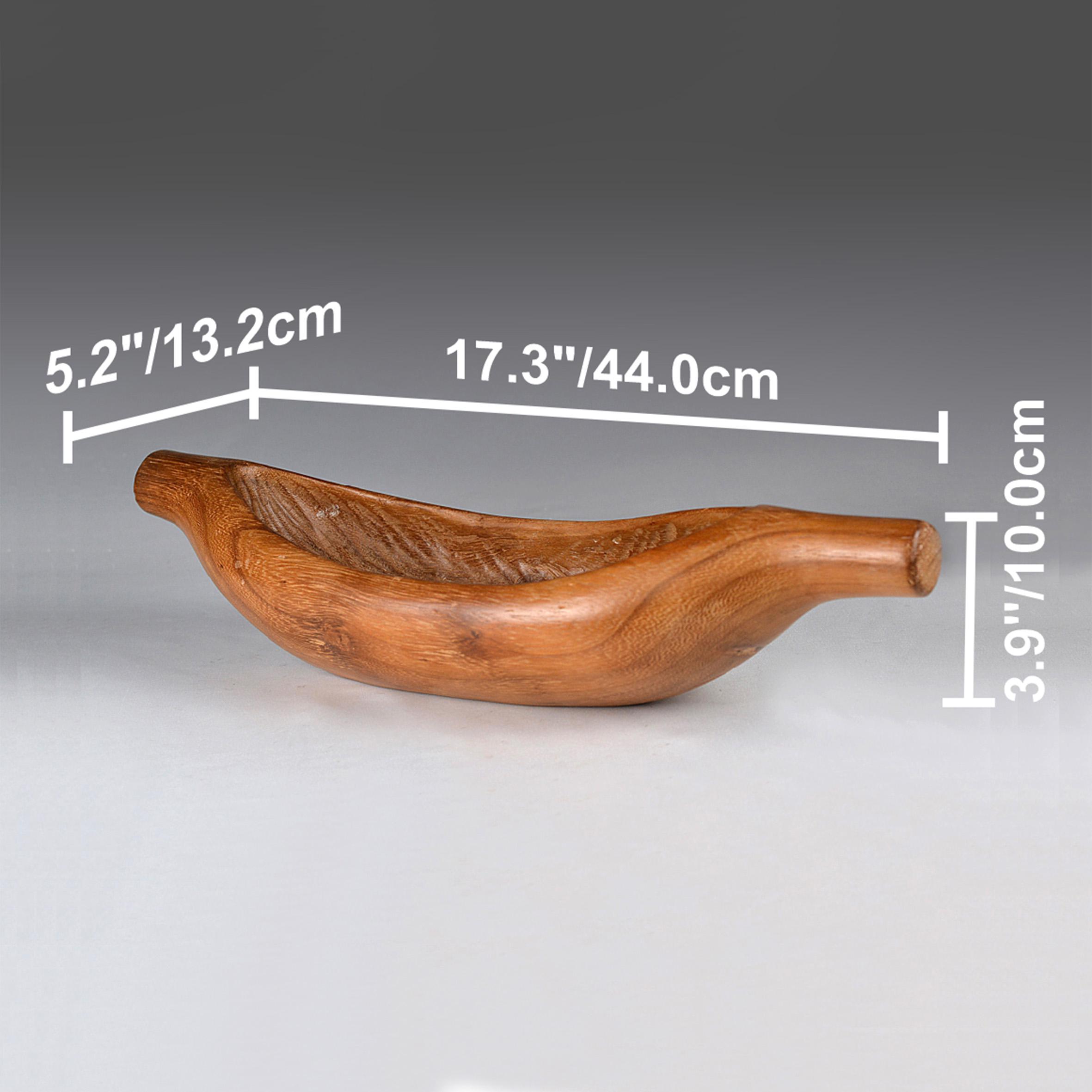 ヴィンテージ手彫り木製ボウル（ハンドル付き）：素朴な農家風装飾
