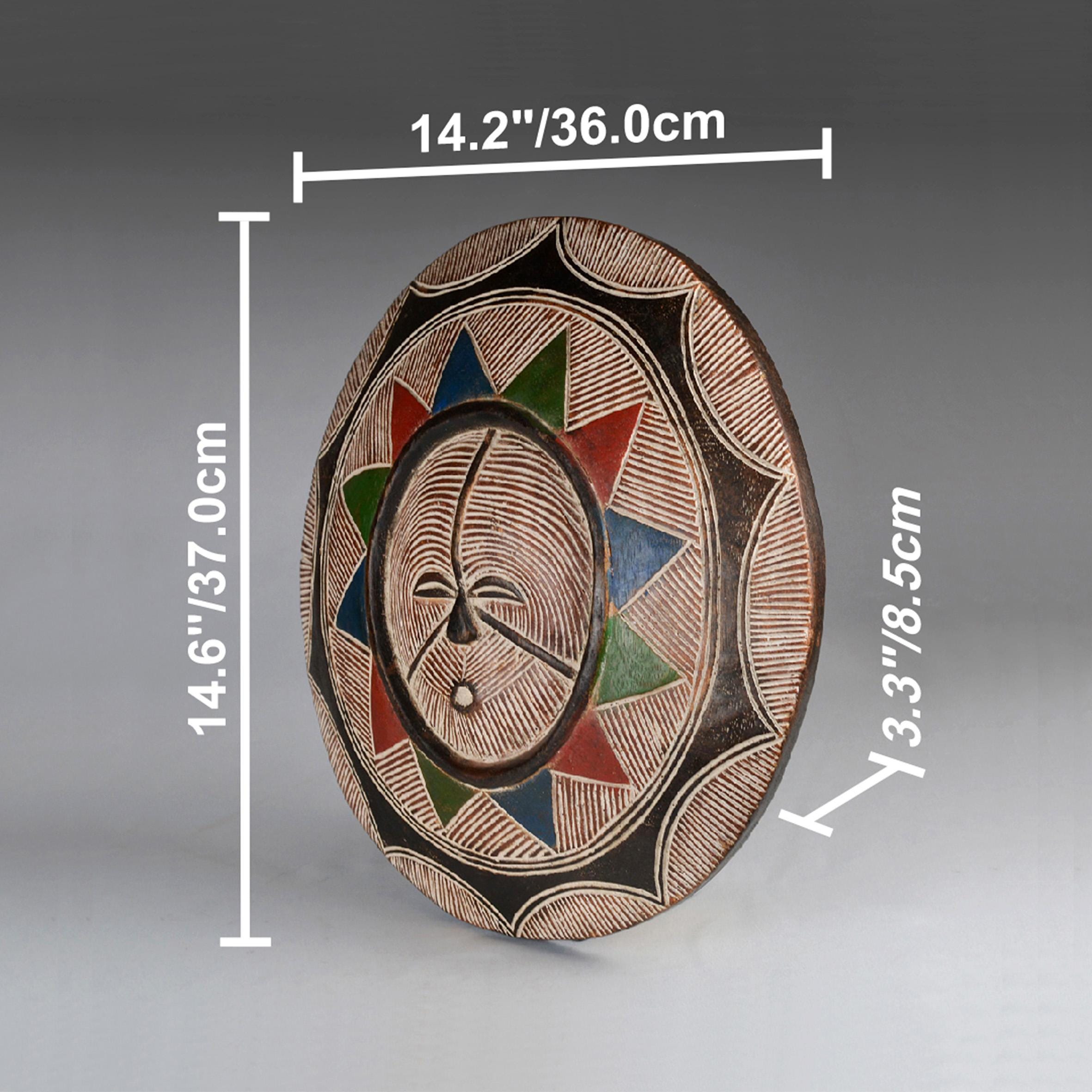 Cameroon Bamiléké Tribal Shield: Authentic West African Art, Circa