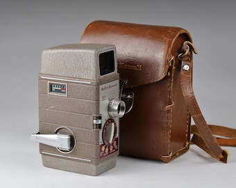 1950s Bell & Howell 252 8mm Movie Camera With Original Case/bag