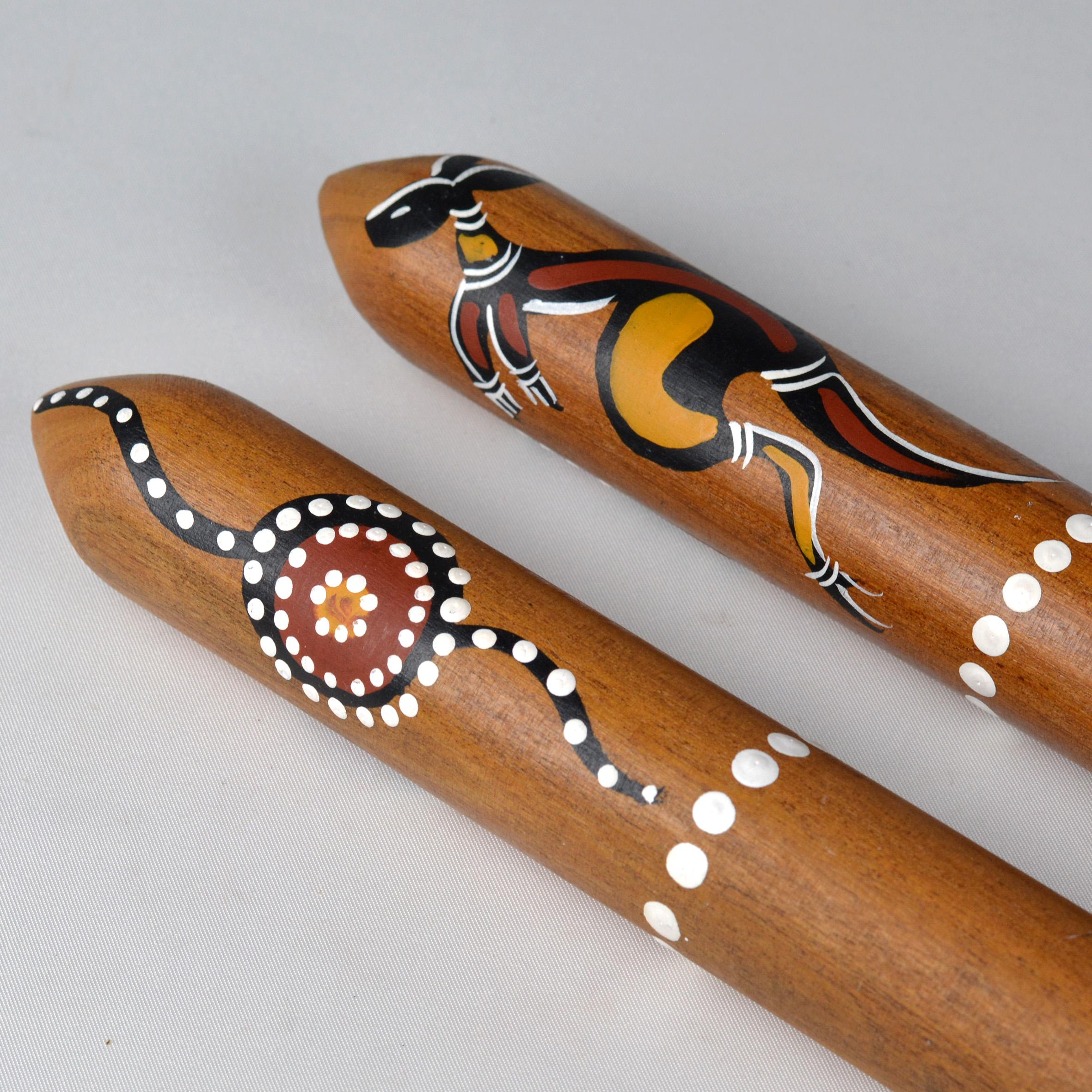 Vintage Australian Instrument Aboriginal Tribal Art Hand Painted ...
