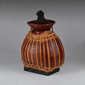 Panier de service vintage artisanal thaïlandais Kratip riz