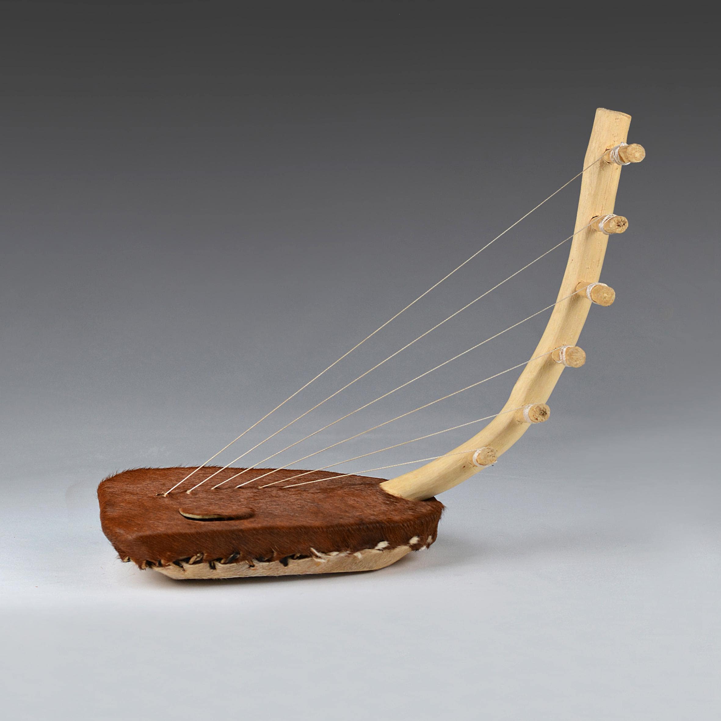 African Acholi People Folk Stringed Musical Instrument Handcrafted Adungu (Endongo/Ennanga/Bow Harp) from Uganda (N3947)