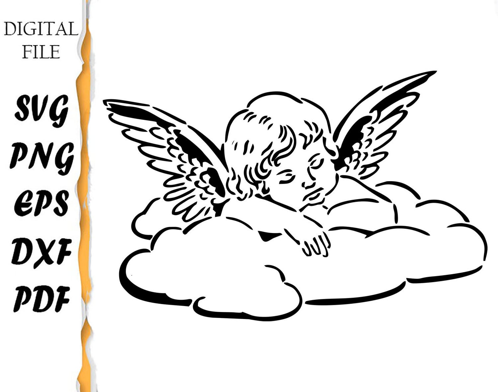 Angel Stencil Printable - Printable World Holiday