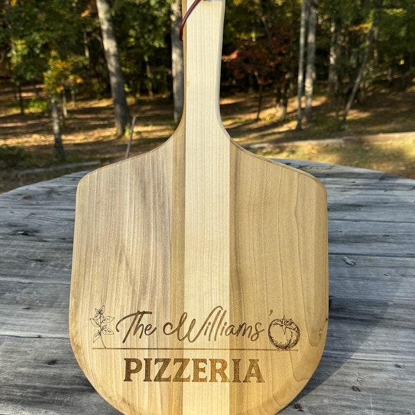 Personalized Pizza Peel, Pizza Paddle for Pizza Stone, Custom Cutting Board for Pizza Oven, Gift for Him