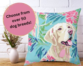 Dog Pillow, Home Decor, Pet Pillow, Pet Throw Pillow, Custom Pet Pillow, Beach Home, Dorm Decor, Pet Portrait