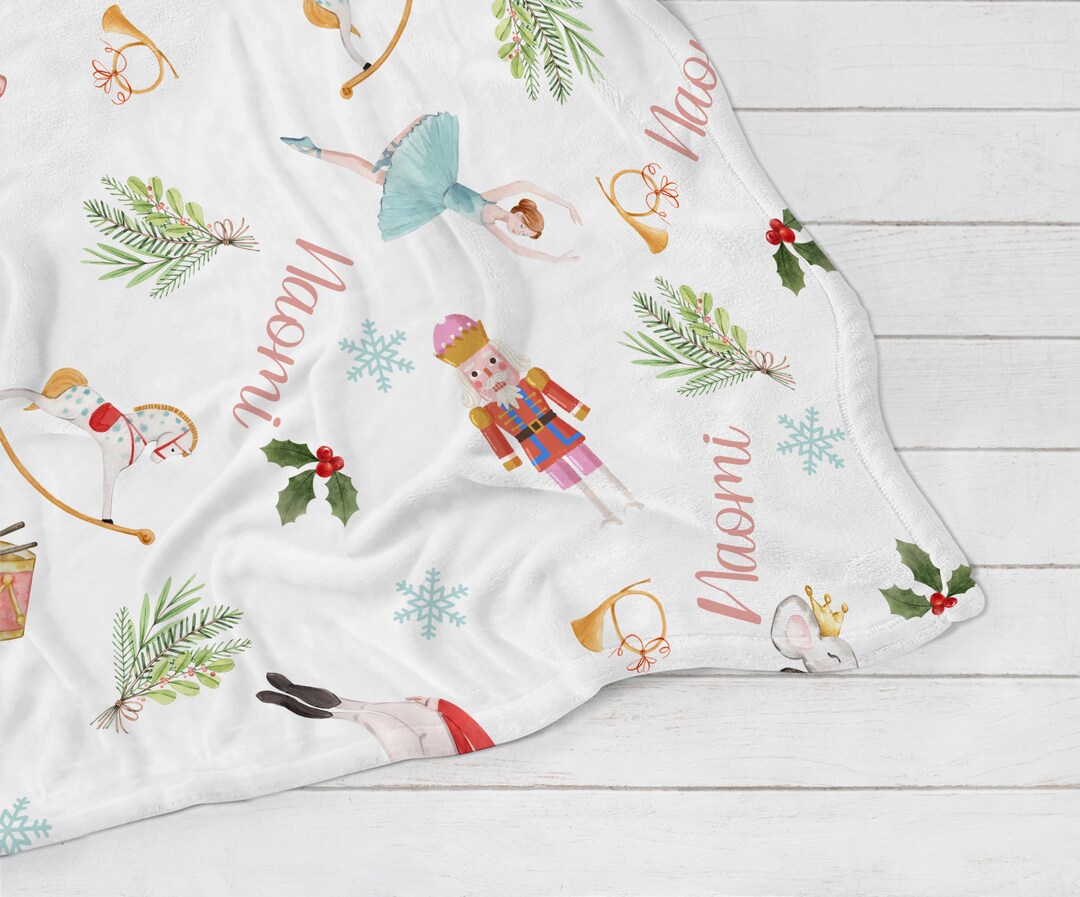 Personalized Blanket, Nutcracker Blanket, Personalized Gifts, Ballet