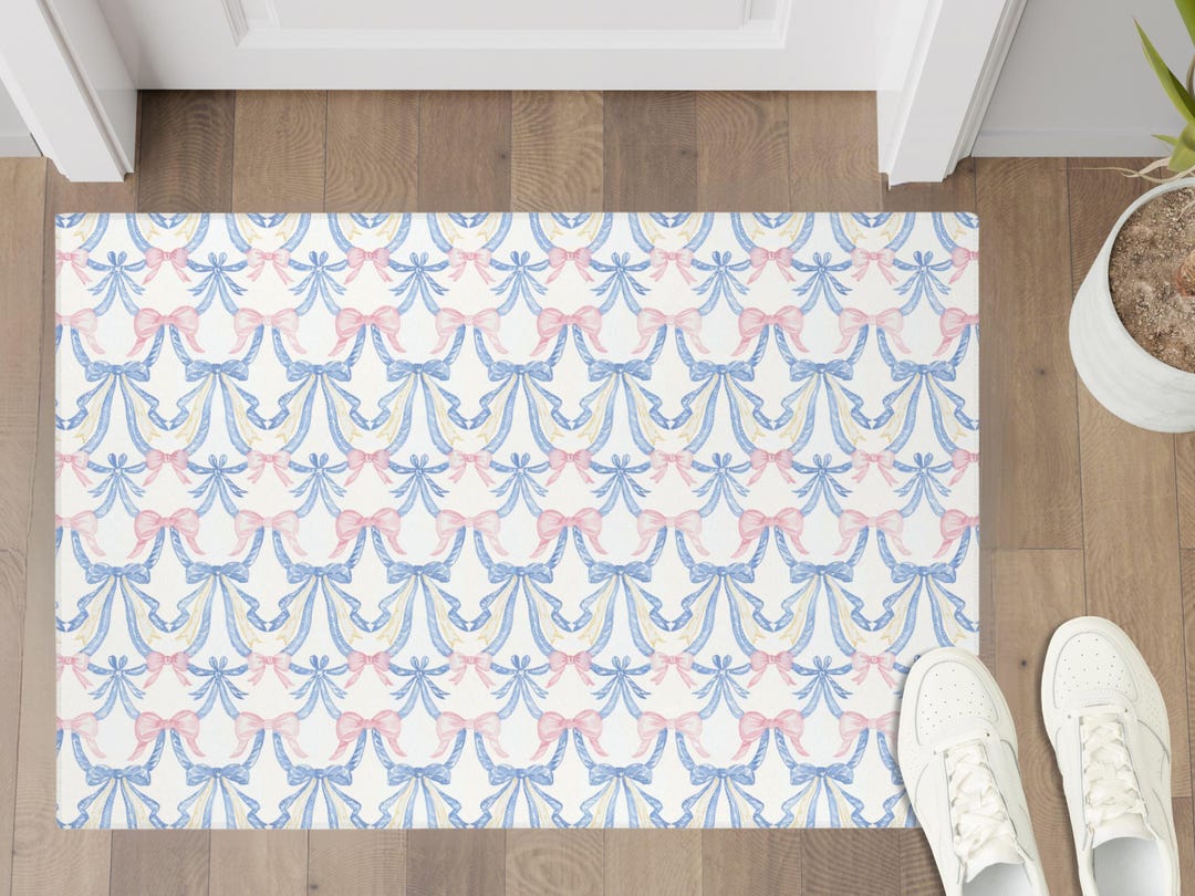 Area Rug, Preppy Room Decor, Dorm Room, Baby Girl Nursery Custom Floor ...