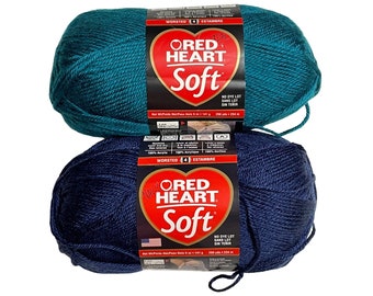 Red Heart Soft Acrylic Medium Worsted Weight Yarn CHOOSE YOUR COLOR Fiber Art