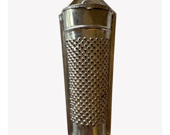 Vintage W. Germany Metal Nutmeg Spice Grater Zester Hinged Storage Compartment