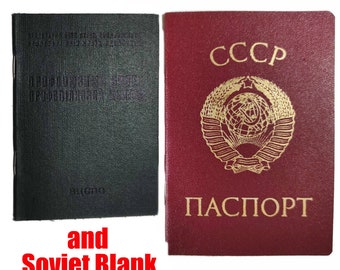 Documentos originales en blanco de la URSS, pasaporte de identidad y tarjeta sindical, recuerdos de cosplay sin emitir, excedentes de la era soviética, documentos rusos ucranianos NOS