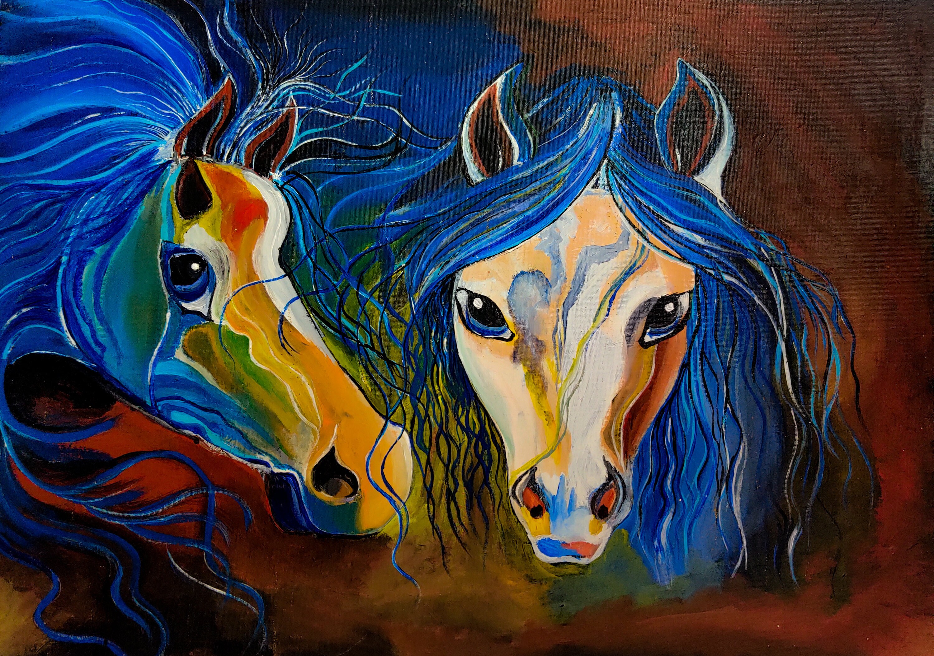 Handmade paintings horses paintings Etsy