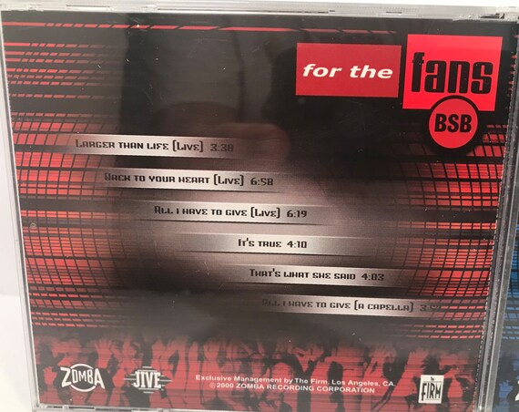 Vintage Backstreet Boys Live for the Fans 3 CD Enhanced Set With