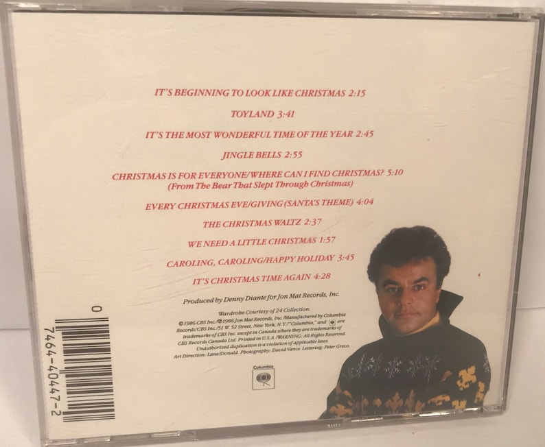 Buy Vintage Christmas Eve With Johnny Mathis First Pressing CD Columbia ...