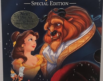 Vintage Beauty And The Beast Platinum Edition DVD With Extras Walt Disney Pictures 1991 Near Mint