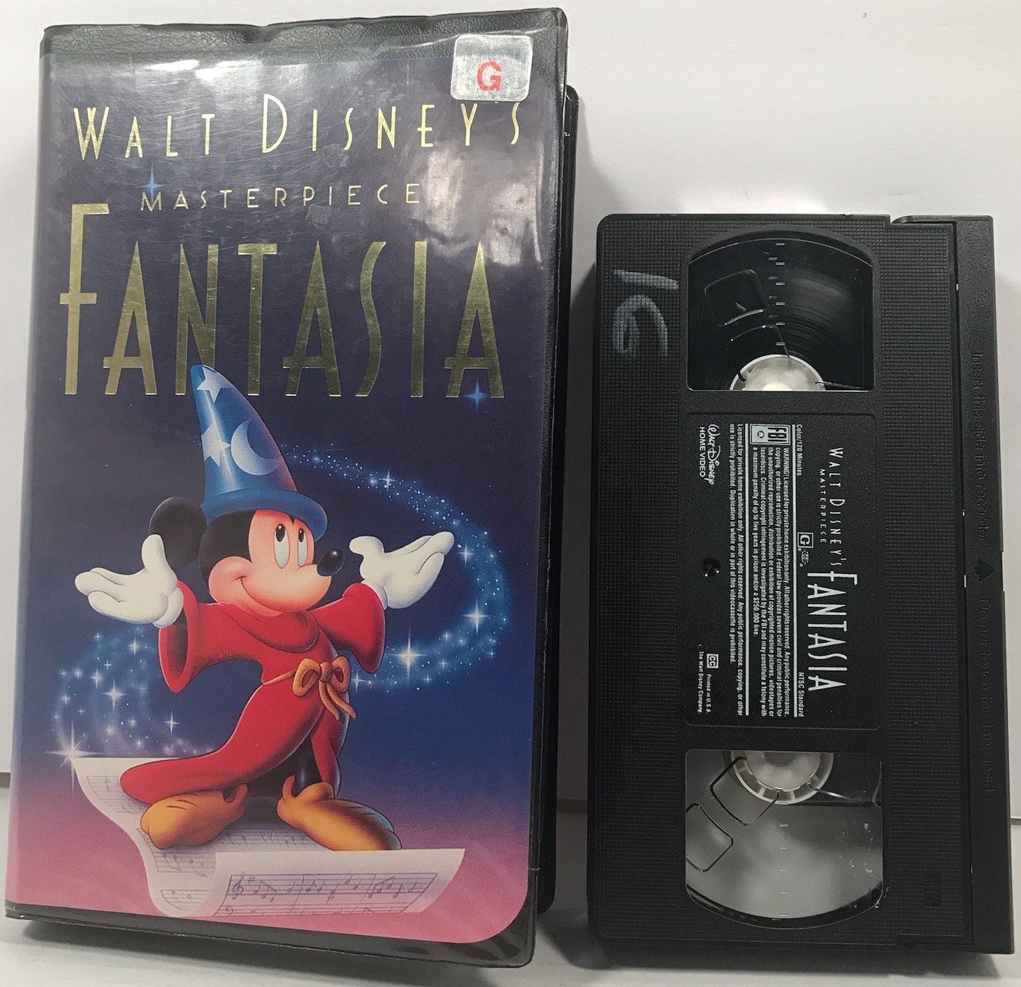 Vintage Walt Disney Masterpiece Fantasia VHS Movie 1991 Excellent
