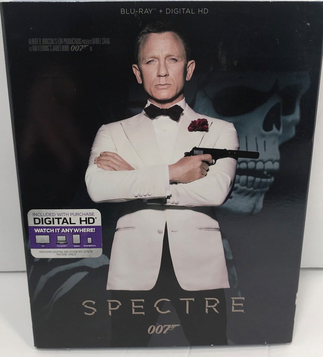 James Bond 007 Spectre DVD Blu Ray With Digital HD Copy 20th