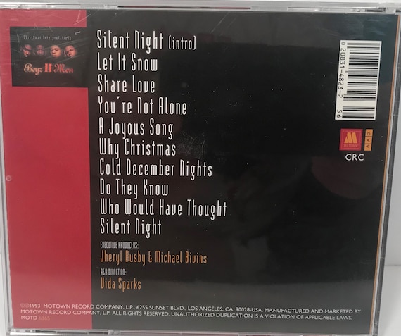 Vintage Boyz II Men Christmas Interpretations Motown Records MOTD
