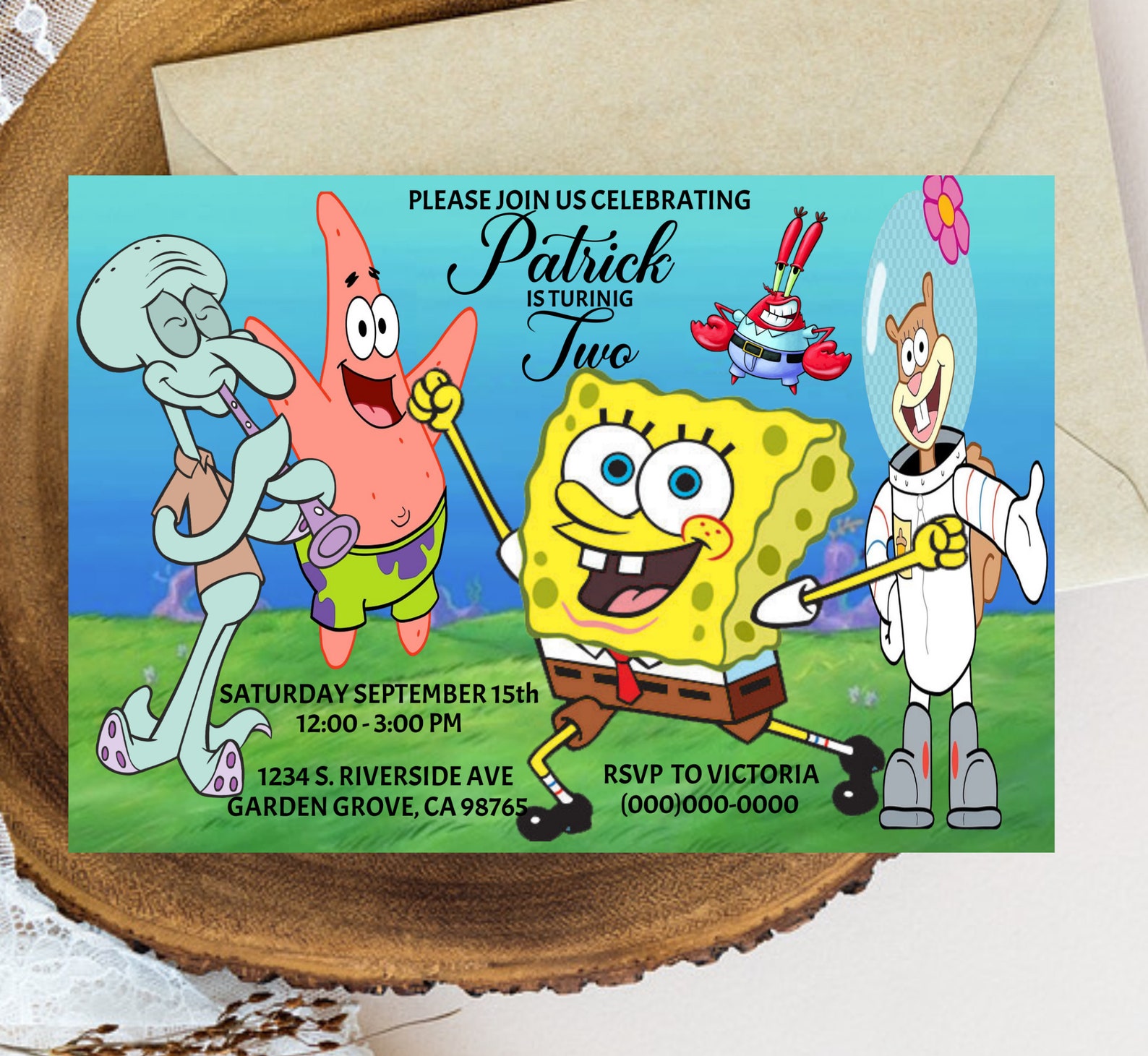 Invitación de cumpleaños bob esponja fiesta de bob esponja Etsy