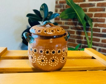 1 SMALL CASSEROLE -salsera-clay pot - ollitas- MEXICAN clay !!! WHOLESALE!!