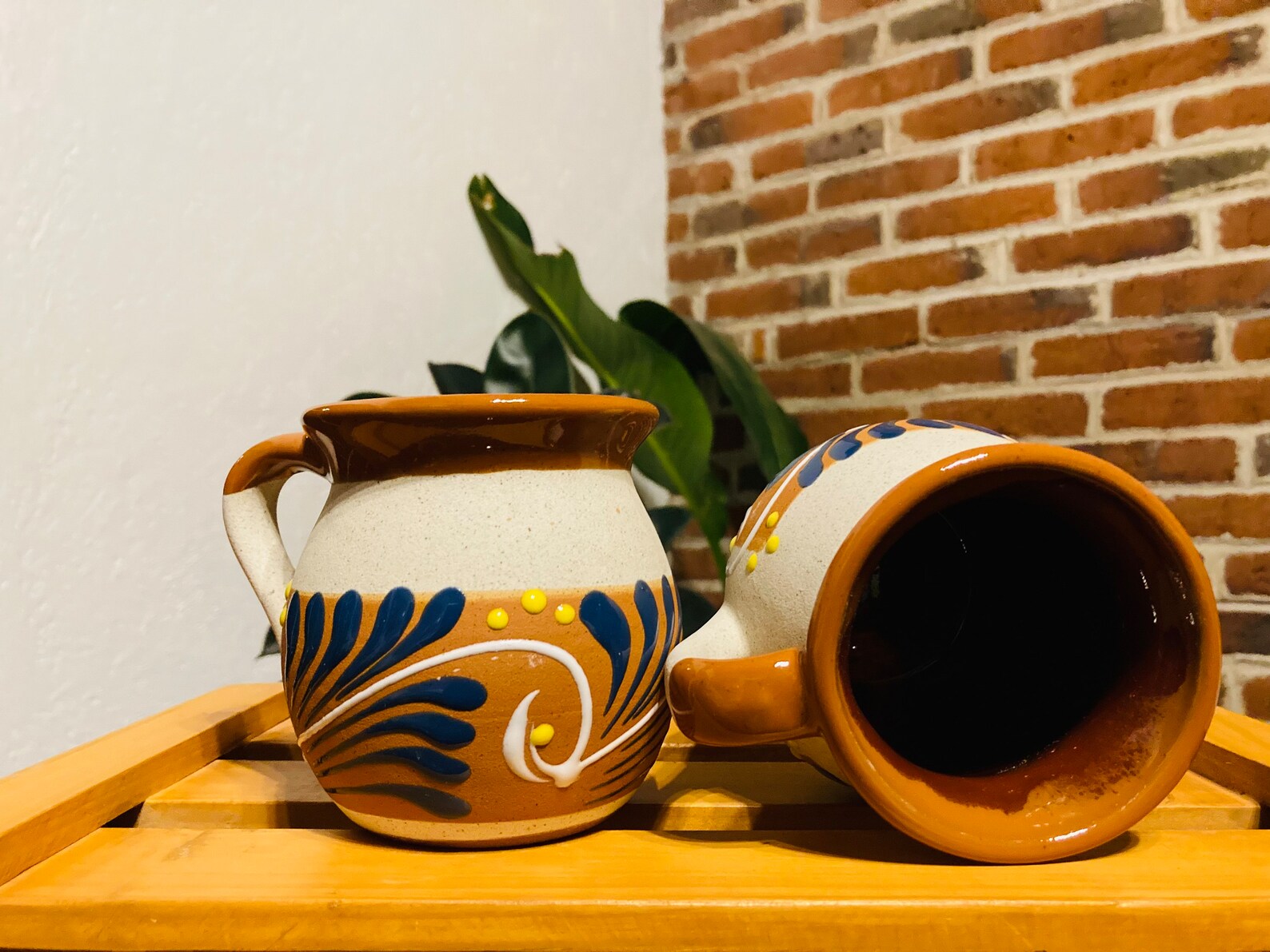 2 MEXICAN Clay JARS Mexican Clay Cup MEXICAN Cup Hand Etsy