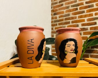 1 Copa Lotería Mexicana - la DIVA- Copa Cantarito Clay - Copa Jarrito, MEXICAN clay !!! WHOLESALE!!