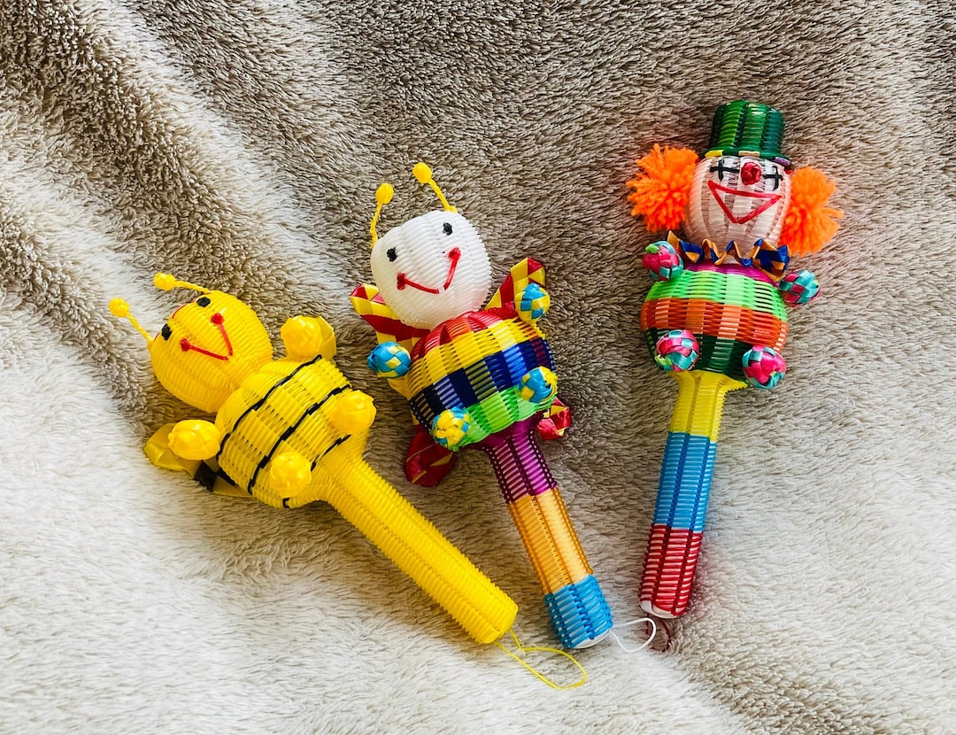 SONAJAS MEXICANAS Sonajero mexicano para bebés Regalos para bebés  Juguete para bebés,hecho en México!! México