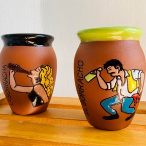 2 Mexican Lottery Cups - Cantarito Clay Cup - Jarrito Cup, MEXICAN clay !!! WHOLESALE!!