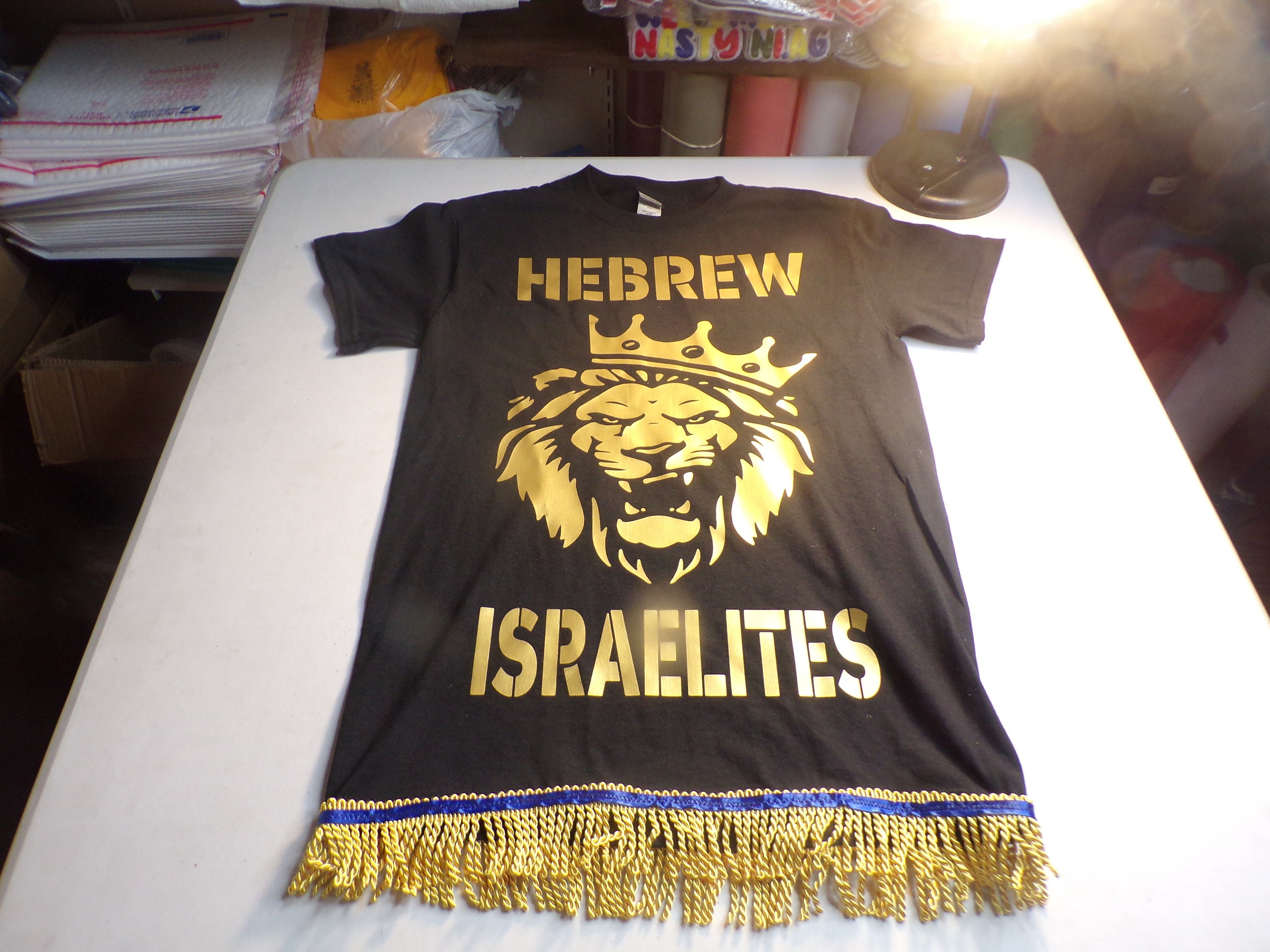 Hebrew Israelite - Indigo Blue- Seal - Gold Fringes