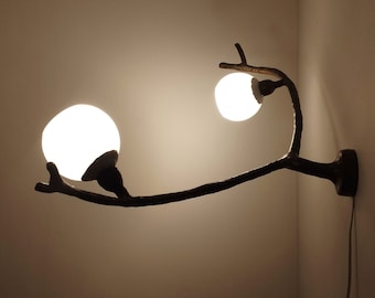 Tree branch wall fixture