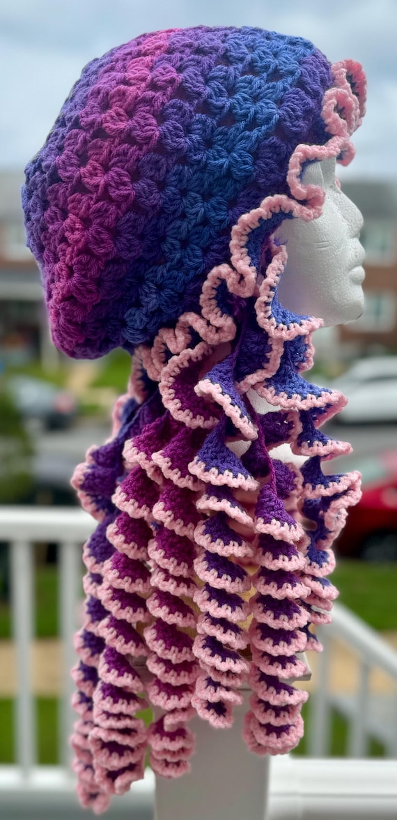 Cotton Candy Jellyfish Crochet Hat - Etsy