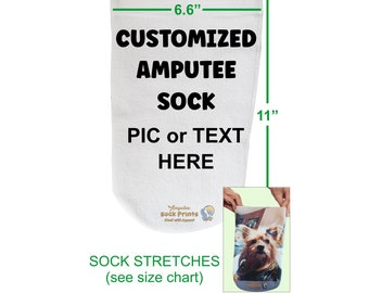 Personalisierte Amputierte Stump Socke: Personalisiertes Foto Geschenk