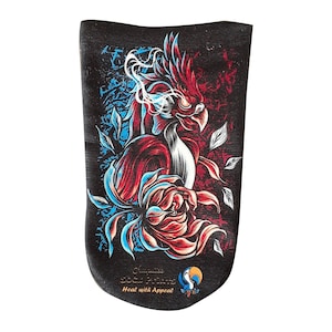 Amputierte-Socke &quot;Phoenix High Detail blk bgnd V1&quot;, 3PLY Residual Limb oder Over Shrinker Socke.&quot;
