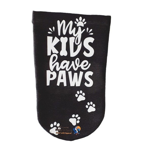 Amputee Sock "My Kids Have Paws",  3PLY Residual Limb or Over Shrinker Sock