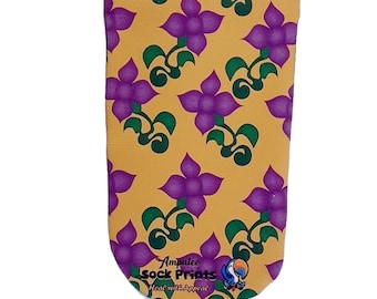 Lila Blumen Stumpensocke: 3PLY Amputierte Socke