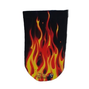 Amputee Sock &quot;Flames V2&quot;, 3PLY Residual Limb or Over Shrinker Sock