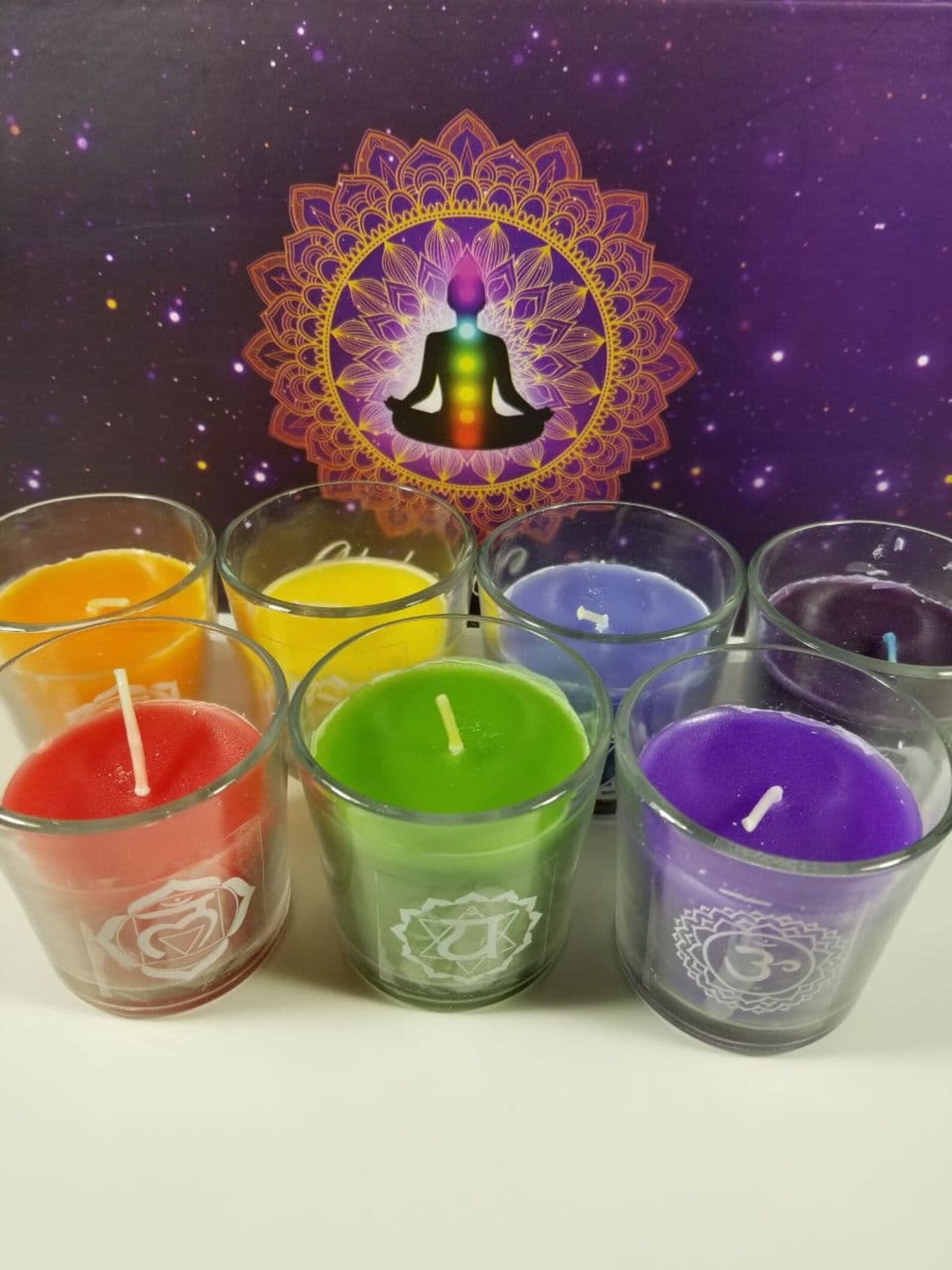 7 Chakras Candles Set Sented candles gift box set of Etsy